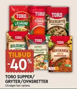 Coop Mega TORO SUPPER/ GRYTER/OVNSRETTER tilbud