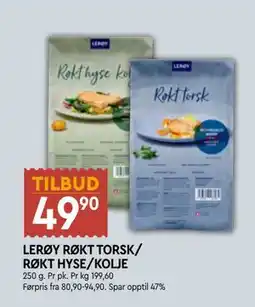Coop Mega LERØY RØKT TORSK/ RØKT HYSE/KOLJE tilbud