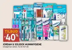Coop Mega JORDAN & SOLIDOX MUNNHYGIENE tilbud