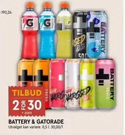 Coop Mega BATTERY & GATORADE tilbud