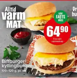 Spar Biffburger/killingburger tilbud