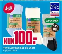 Europris TRYSILSOKKEN GOD OG VARM tilbud