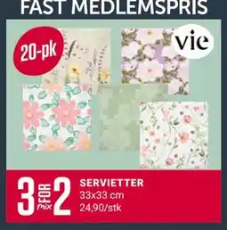 Europris SERVIETTER tilbud