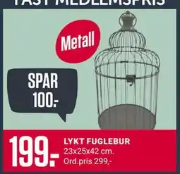 Europris LYKT FUGLEBUR, Medlemspris tilbud