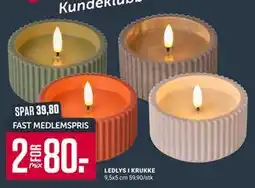 Europris LEDLYS I KRUKKE, Medlemspris tilbud