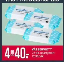 Europris VÅTSERVIETT, Medlemspris tilbud