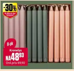 Europris Kronelys tilbud