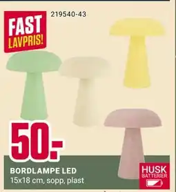 Europris BORDLAMPE LED tilbud