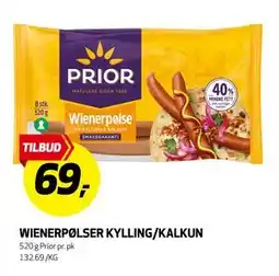 Bunnpris WIENERPØLSER KYLLING/KALKUN tilbud