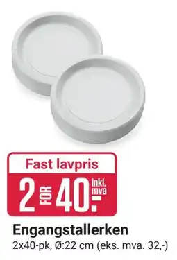 Europris Engangstallerken tilbud