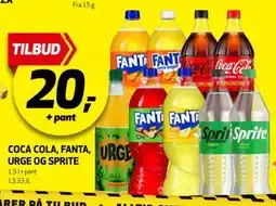 Bunnpris COCA COLA, FANTA, URGE OG SPRITE tilbud