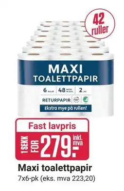 Europris Maxi toalettpapir tilbud