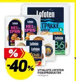 Bunnpris UTVALGTE LOFOTEN FISKEPRODUKTER tilbud
