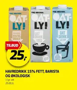 Bunnpris HAVREDRIKK 15% FETT, BARISTA OG ØKOLOGISK tilbud
