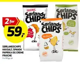 Bunnpris SØRLANDSCHIPS HAVSALT, SPANSK PAPRIKA OG CREME FRAICHE tilbud