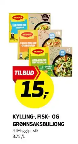 Bunnpris KYLLING-, FISK- OG GRØNNSAKSBULJONG tilbud