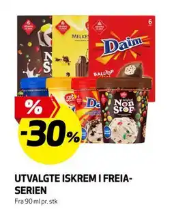 Bunnpris UTVALGTE ISKREM I FREIA-SERIEN tilbud