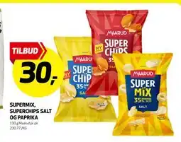 Bunnpris SUPERMIX, SUPERCHIPS SALT OG PAPRIKA tilbud