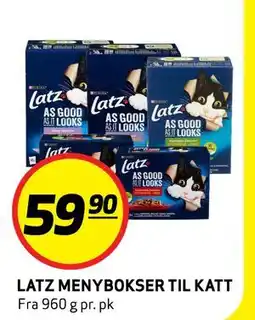 Bunnpris LATZMENYBOKSER TIL KATT tilbud