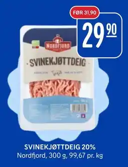 Rema 1000 SVINEKJØTTDEIG 20% tilbud