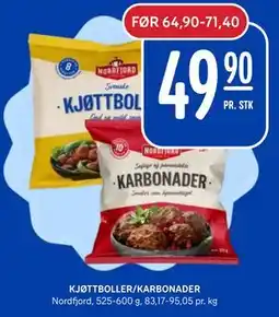 Rema 1000 KJØTTBOLLER/KARBONADER tilbud