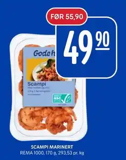 Rema 1000 SCAMPI MARINERT tilbud