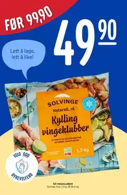 Rema 1000 RÅ VINGEKLUBBER tilbud