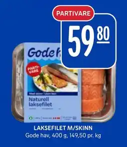 Rema 1000 LAKSEFILET M/SKINN tilbud