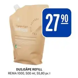 Rema 1000 DUSJSÅPE REFILL tilbud