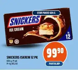 Coop Obs SNICKERS ISKREM 12 PK tilbud