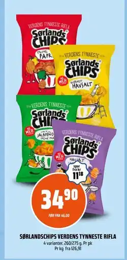 Coop Obs SØRLANDSCHIPS VERDENS TYNNESTE RIFLA tilbud