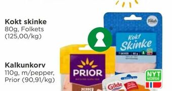 Meny Kokt skinke tilbud