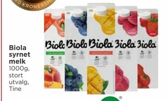Meny Biola syrnet melk tilbud
