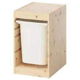 IKEA Trofast Oppbevaringskombinasjon med boks, hvitbeiset furu/hvit, 32x44x52 cm tilbud