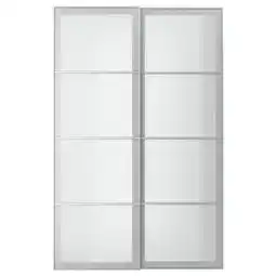 IKEA Svartisdal Skyvedører par, hvit papirmønster, 150x236 cm tilbud