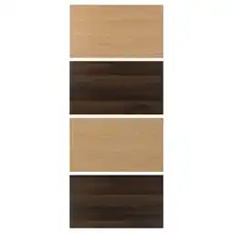 IKEA Mehamn 4 panel til skyvedør, mørk brun eikemønstret/eikemønstret, 100x236 cm tilbud