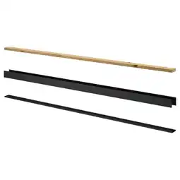 IKEA Skytta Skinne til ramme til skyvedør, 2 spor svart tilbud