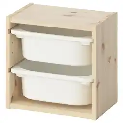 IKEA Trofast Veggoppbevaring, hvitbeiset furu/hvit, 32x21x30 cm tilbud