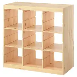 IKEA Trofast Oppbevaringskombinasjon med hyller, romavdeler/hvitbeiset furu, 93x44x91 cm tilbud