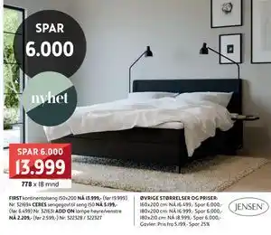 Bohus FIRST kontinentalseng 150x200 tilbud