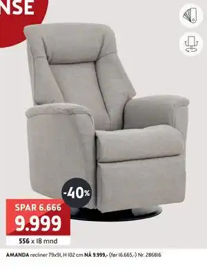 Bohus AMANDA recliner tilbud