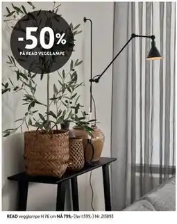 Bohus READ vegglampe tilbud