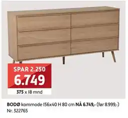 Bohus BODØ kommode tilbud