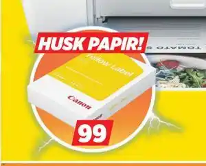 HUSK PAPIR!