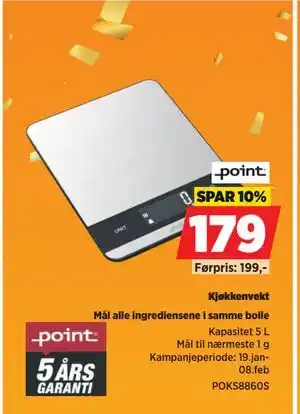 POWER Kjøkkenvekt tilbud