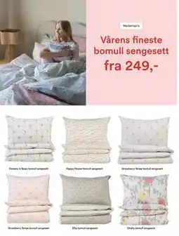 Kid Interiør Vårens fineste bomull sengetsett, Medlemspris tilbud