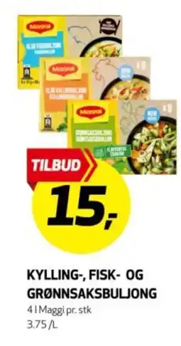 Bunnpris Kylling-, fisk- og grønnsaksbuljong tilbud