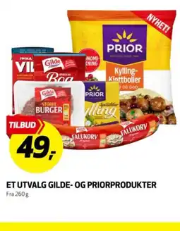 Bunnpris Et utvalg gilde- og priorprodukter tilbud
