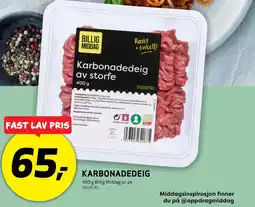 Bunnpris Karbonadedeig tilbud