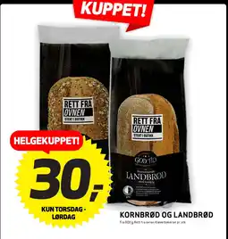 Bunnpris Kornbrød og landbrød tilbud